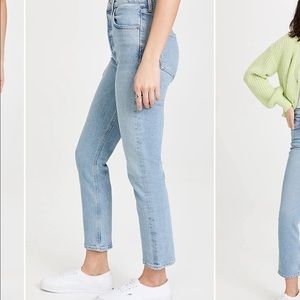 Agolde Riley high rise straight crop jeans